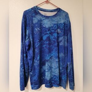Realtree Fishing Blue Patterned Shirt